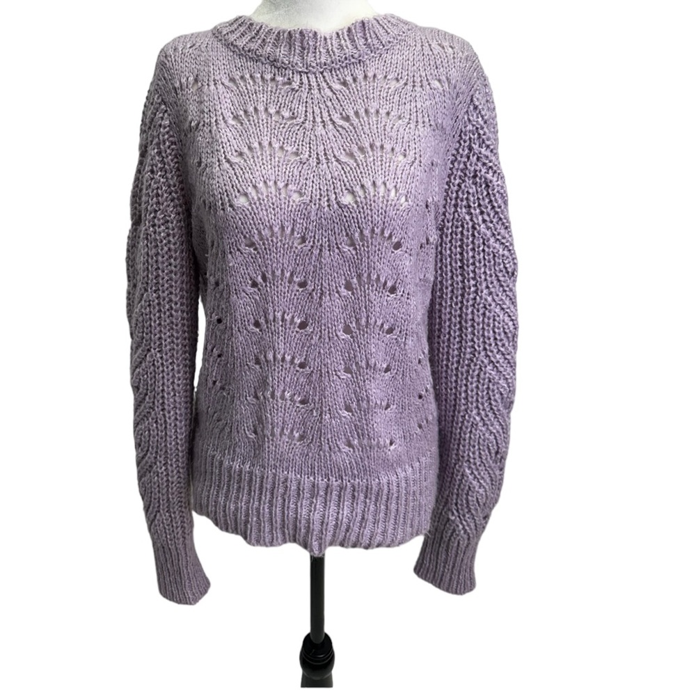 ADY P Mauve Pullover Knit Long Sleeve Sweater Size S